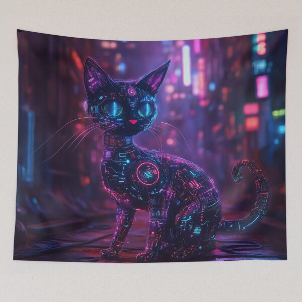 Item preview, Cyberpunk Cat designed and sold by Rtymer.