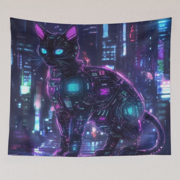 Item preview, Cyberpunk Cat designed and sold by Rtymer.