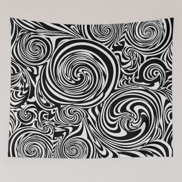 Item preview, Swirls Black and White designed and sold by Owcomm.