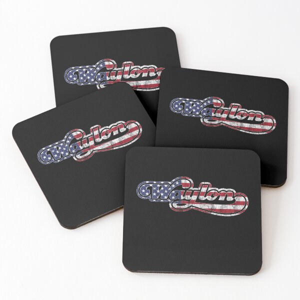 Item preview, waylon jennings american flag distressed designed and sold by TheGingerEffect.