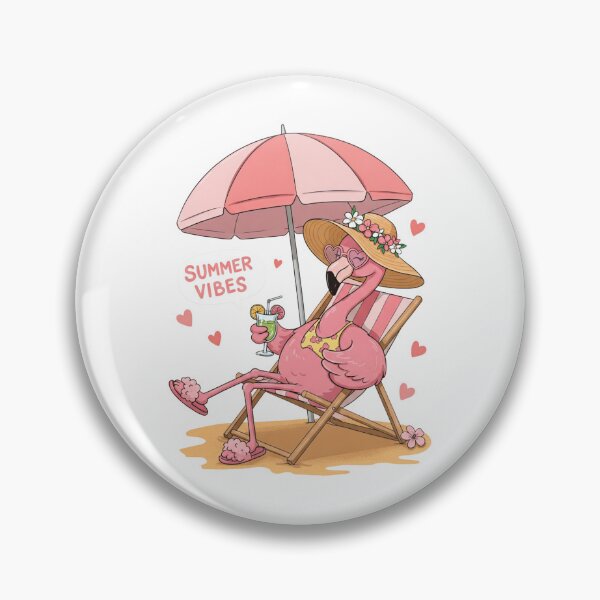 Item preview, Summer Vibes Flamingo Relaxing at Beach designed and sold by Alex Songs.