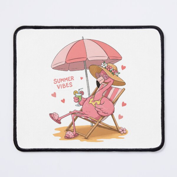 Item preview, Summer Vibes Flamingo Relaxing at Beach designed and sold by Alex Songs.