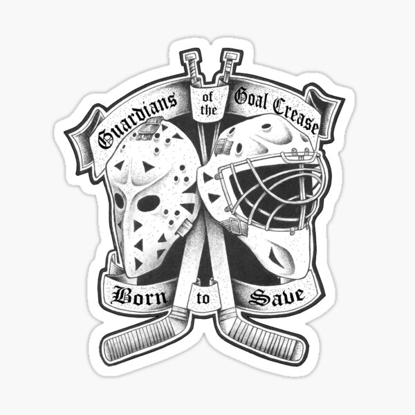 Vintage and Modern Hockey Goalie Masks Crest Sticker
