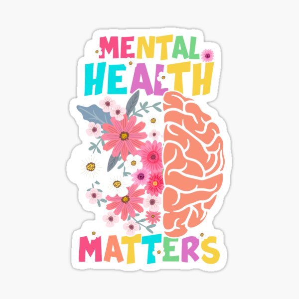Item preview, Mental Health Matters – Floral Brain Positive Awareness Design designed and sold by sandys&sylvies.