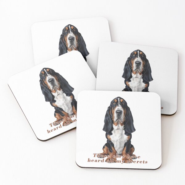 Item preview, Basset – Those Ears Have Heard All My Secrets designed and sold by Pawtraitvibes.