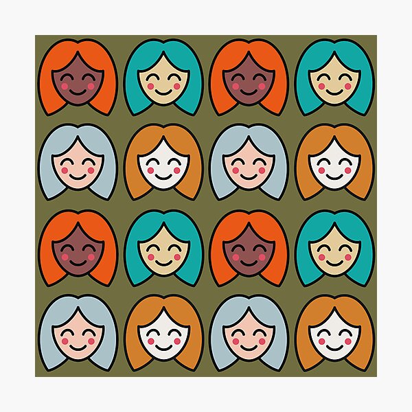 Item preview, Cute girls, mid century style designed and sold by susyrdesign.