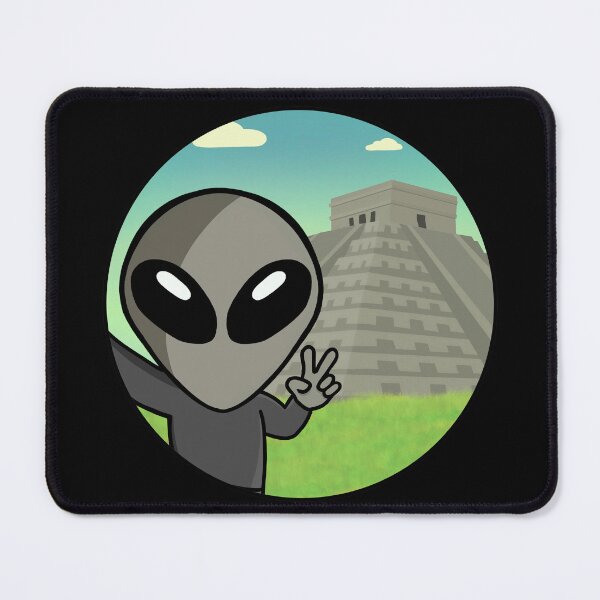 Item preview, Space Alien Selfie Chichen Itza - Version 2 designed and sold by SpaceAlienTees.