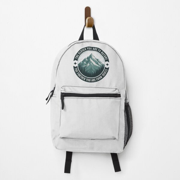 Item preview, The Closer You Are to Nature Sarcastic Mountain – Funny Adventure Gift designed and sold by just-quotes.