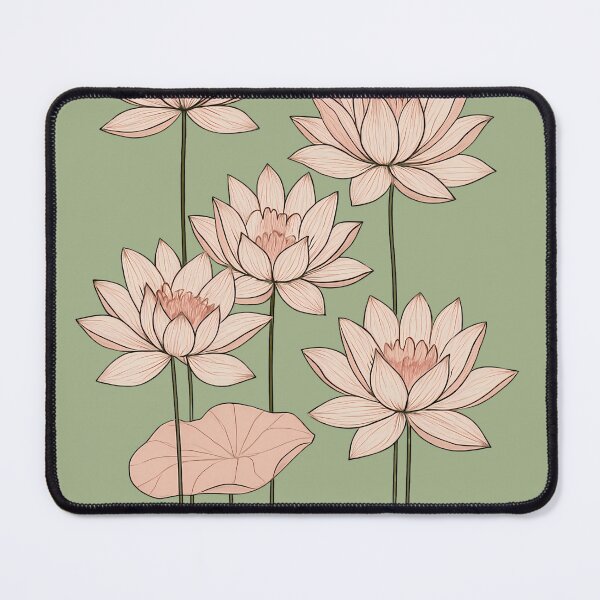 Item preview, Pastel Thai Lotus Pattern – Minimal Sacred Flower Art designed and sold by Mos Thainique.