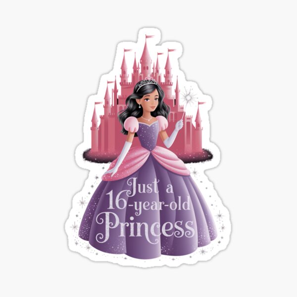 Item preview, Just a 16-Year-Old Princess Birthday Girl Design designed and sold by COWELLM.