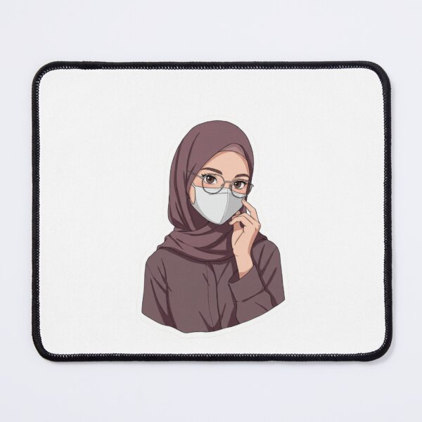 Item preview, Hijab Girl with Mask – Modern Anime Vibe designed and sold by MorishimaSenpai.