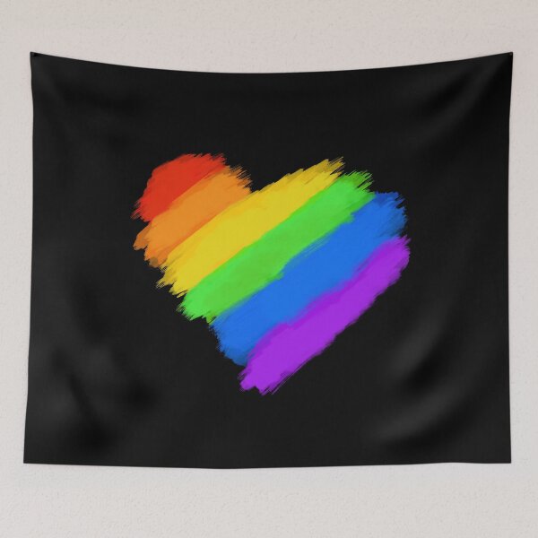 Item preview, LGBT Watercolor Style Rainbow Heart designed and sold by SpaceAlienTees.