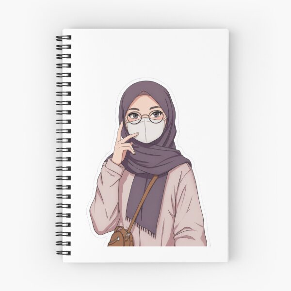 Item preview, Cute Hijab Girl with Mask – Modern Anime Vibe designed and sold by MorishimaSenpai.