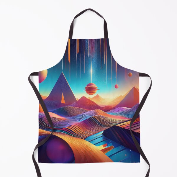 Item preview, "Dreamscape of Cosmic Waves and Neon Pyramid Lights" designed and sold by ChernivtsiSkoda.