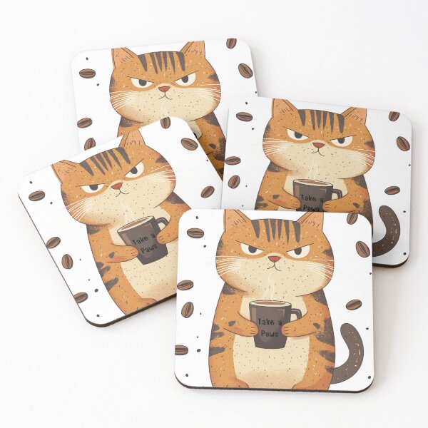 Item preview, Sip Happens – Grumpy Espresso Cat with Attitude designed and sold by SoftMood-Prints.