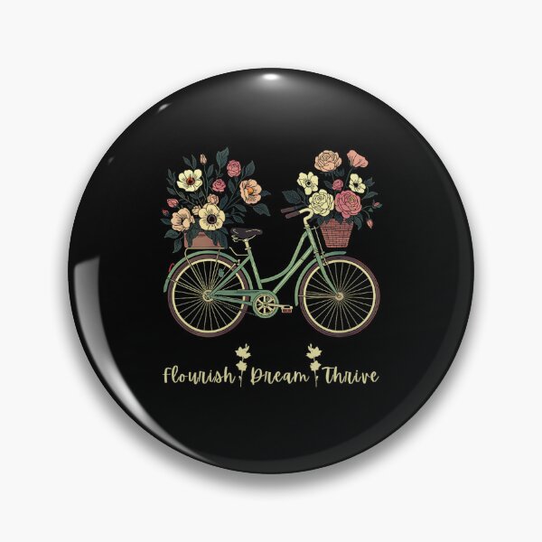 Item preview, Subtle Anti Trump Flourish Dream Thrive, FDT, Political Activist, Inspirational & Motivational, Spring Floral Bicycle designed and sold by kawaiivsglitch.