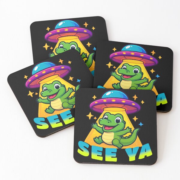 Item preview, See Ya Later – Cute Alien Abduction Croco designed and sold by Fragy72.