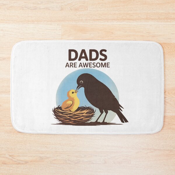 Item preview, Dads Are Awesome – Bird Feeding Chick in Nest designed and sold by Brainy Bird's Place.