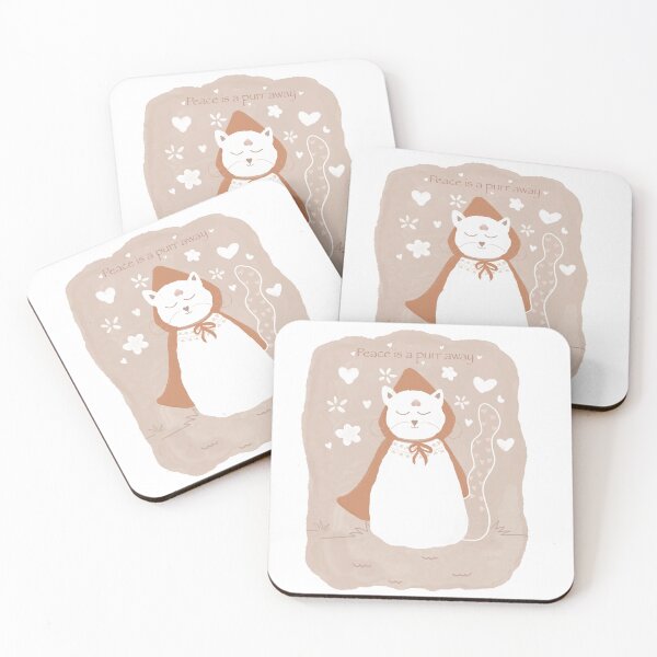 Item preview, Peace is purr away - hooded meditating cat illustration designed and sold by Sue’s creations .