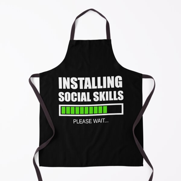 Item preview, Installing Social Skills... Please Wait designed and sold by SpaceAlienTees.