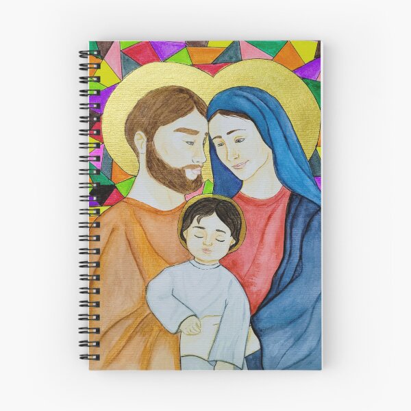 Item preview, Holy Family watercolor designed and sold by cadin.darte.