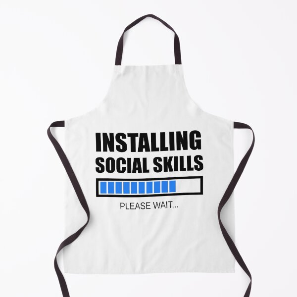 Item preview, Installing Social Skills... Please Wait designed and sold by SpaceAlienTees.
