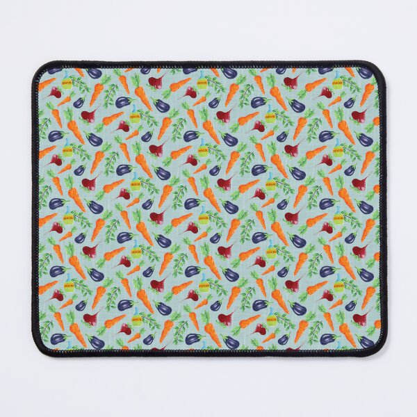 Item preview, Vegetables Carrots Eggplants Radishes Olives and Olive Oil Mediterranean Style Light Blue designed and sold by JasmineGDesigns.