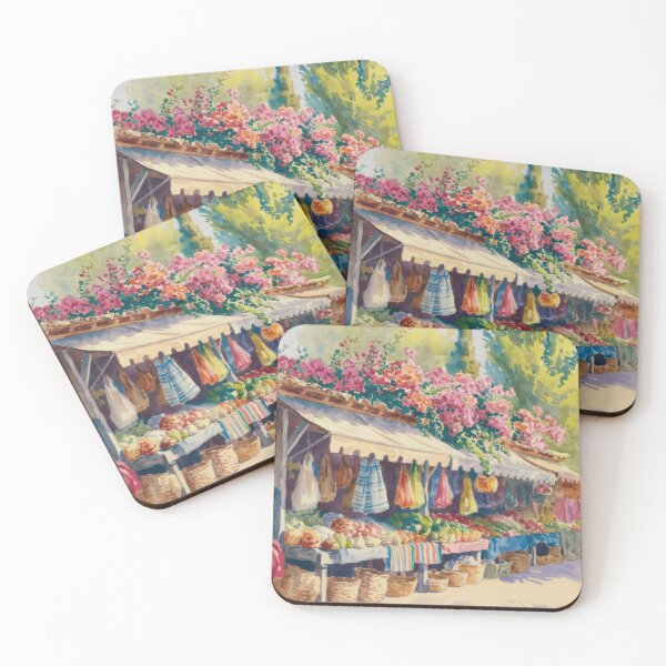 Item preview, Provençal Market Scene | Watercolor. Art By Carraann  designed and sold by CARRAANN.