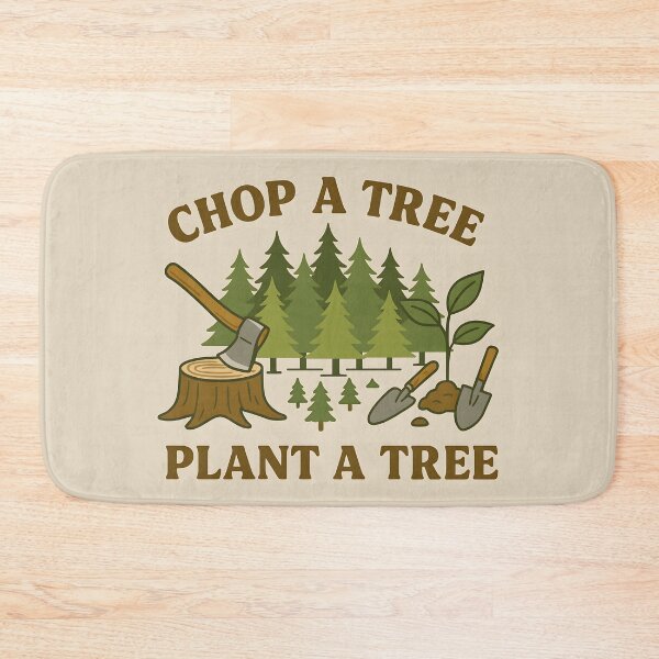 Item preview, Chop a Tree, Plant a Tree | Reforestation Quote designed and sold by Chaotic Good Mood Designs.