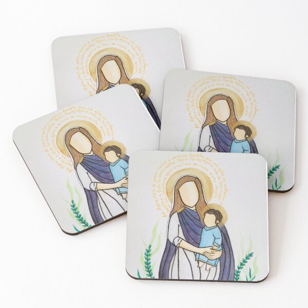 Item preview, Blessed Mother Mary with Jesus watercolor painting designed and sold by cadin.darte.