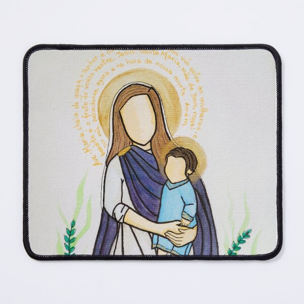 Item preview, Blessed Mother Mary with Jesus watercolor painting designed and sold by cadin.darte.