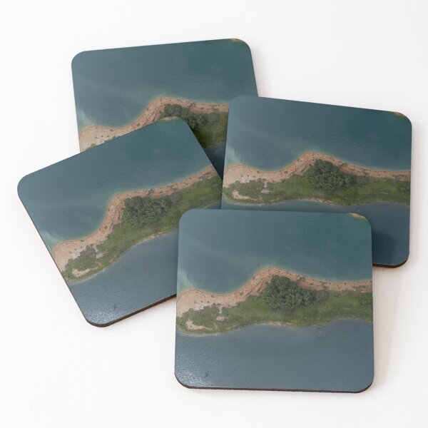Item preview, Tropical island surrounded by blue waters in Khao Sok National Park, Thailand – Aerial photo designed and sold by Aleix Gasset.