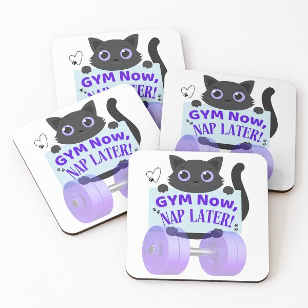 Item preview, Gym Now, Nap Later – Fitness Cat Motivation Design designed and sold by Gatto Rosa Art.