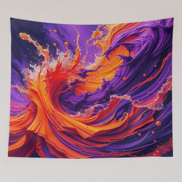 Item preview, Vibrant Abstract Dreamscape – Flood of colors meets dynamic forms in surreal harmony designed and sold by FotoworldEdel.