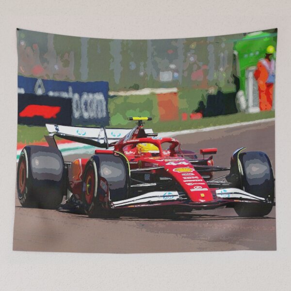 Item preview, Lewis Hamilton racing his 2025 F1 car during the Grand Prix at Imola designed and sold by Rodissimus1984.