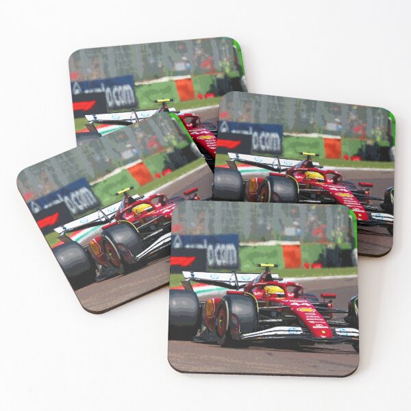 Item preview, Lewis Hamilton racing his 2025 F1 car during the Grand Prix at Imola abstract designed and sold by Rodissimus1984.