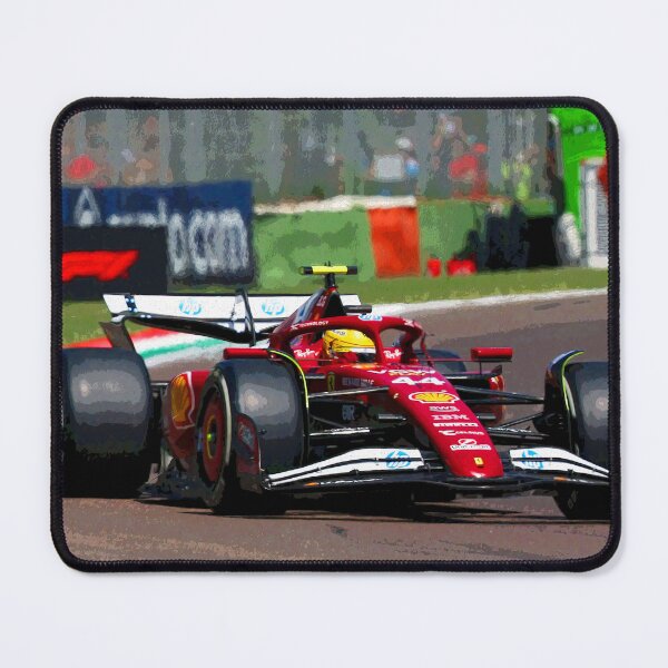 Item preview, Lewis Hamilton racing his 2025 F1 car during the Grand Prix at Imola abstract designed and sold by Rodissimus1984.