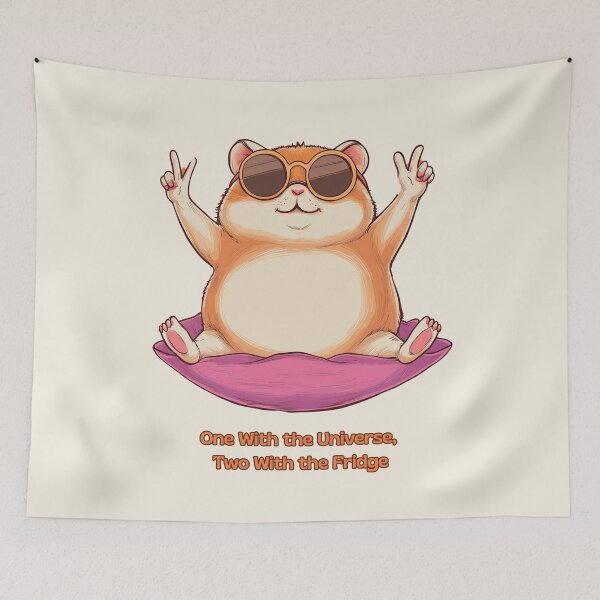 Item preview, Chubby Hamster of Peace – Cozy Snack Loving Animal  designed and sold by Envision Designs.