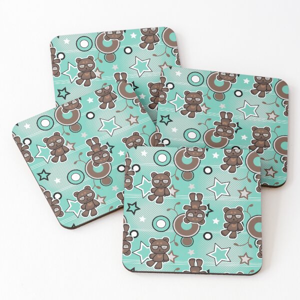 Item preview, Mint Choco Chip Metro Bear Pattern designed and sold by SinisterZTeddy.