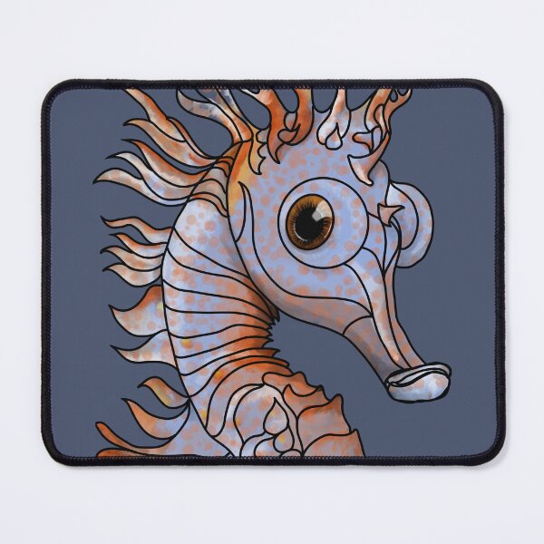 Item preview, Sealife: Ginger and Blue Seahorse designed and sold by Waubamik Perry.