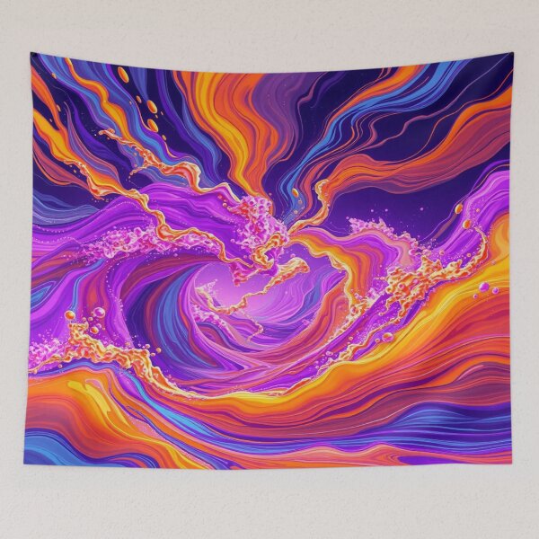 Item preview, Vibrant Abstract Dreamscape – Flood of colors meets dynamic forms in surreal harmony designed and sold by FotoworldEdel.