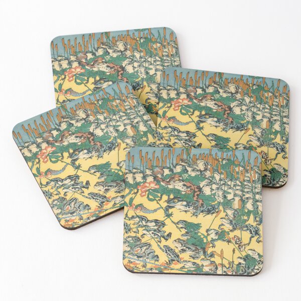 Item preview, Fashionable Battle of Frogs by Kawanabe Kyosai 1864  designed and sold by Onodera.