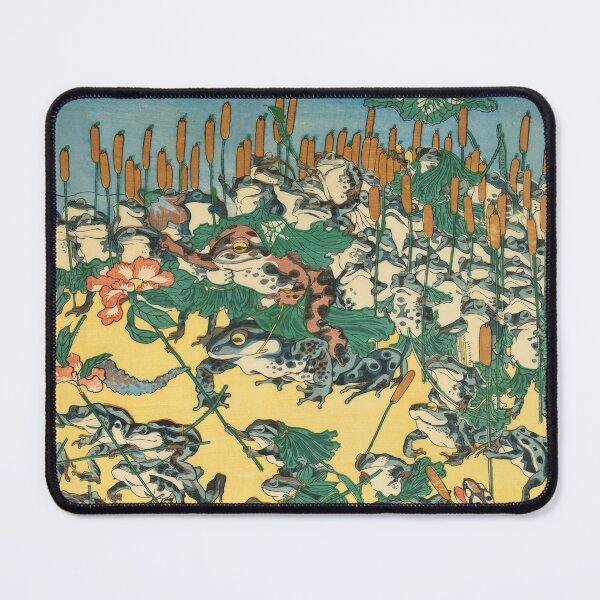 Item preview, Fashionable Battle of Frogs by Kawanabe Kyosai 1864 designed and sold by Onodera.