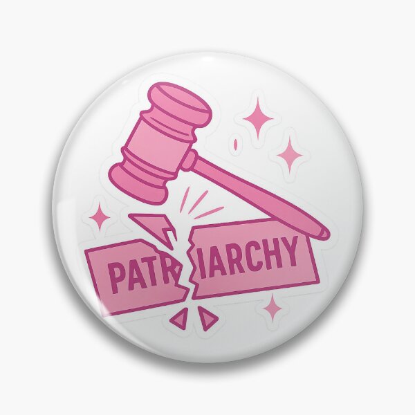 Item preview, Pink Gavel Smashing a Patriarchy Sign designed and sold by Drama&Doodles.