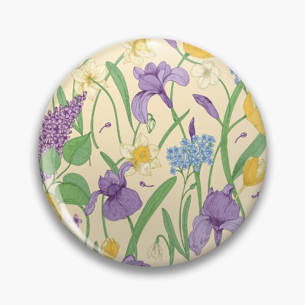Item preview, Botanical Art - Spring Flower Gallery - Vintage Floral Garden - Cottagecore Pattern designed and sold by Jackie.Bloom.
