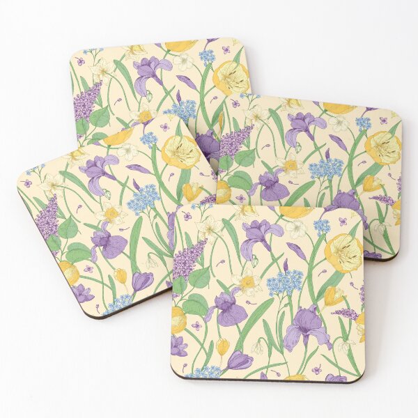 Item preview, Botanical Art - Spring Flower Gallery - Vintage Floral Garden - Cottagecore Pattern designed and sold by Jackie.Bloom.