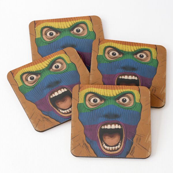 Item preview, LGBTQ+ screaming face mask designed and sold by Metaverse8.
