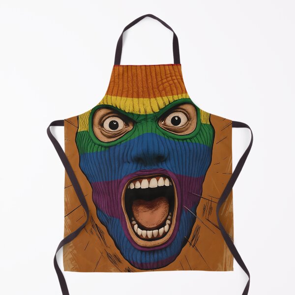 Item preview, LGBTQ+ screaming face mask designed and sold by Metaverse8.