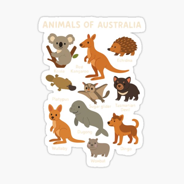 Item preview, Animals Of Australia Aussie Gift Australian Animal Educational  designed and sold by alenaz.