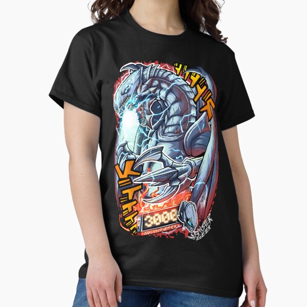 Vista previa del artículo con la obra «Dragón blanco de ojos azules», diseñado y vendido por TheMonsterGeek.